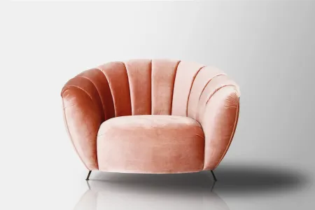 Pink Leaf Armchair 